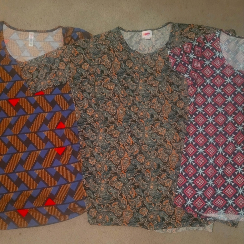 NWT Lot of 3 LuLaRoe PERFECT T Irma Classic T Shirts Size Small S